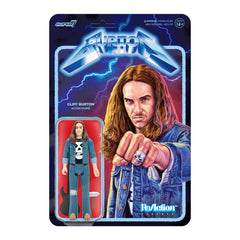 3.75" Cliff Burton ReAction Collectible Action Figure w/ Bass Guitar & Kill 'Em All Hammer