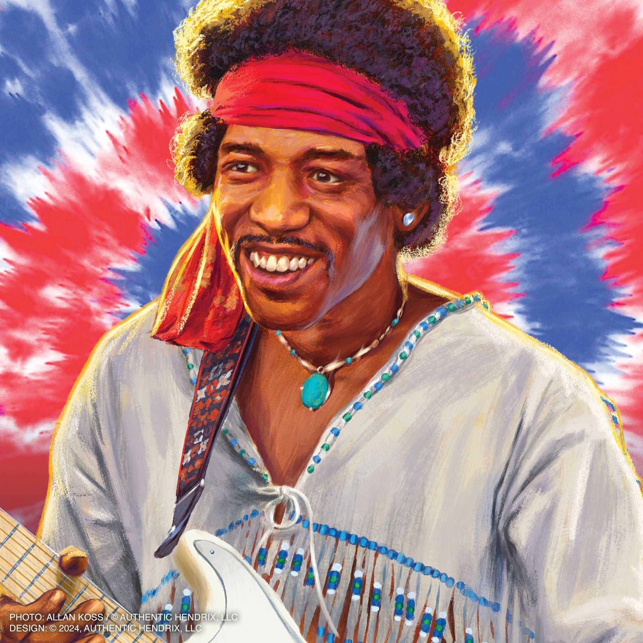 3.75" Jimi Hendrix Festival ReAction Collectible Action Figure w/ Guitar