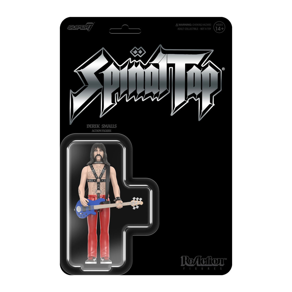 Spinal Tap: 3.75" Derek Smalls ReAction Collectible Action Figure & Bass Guitar