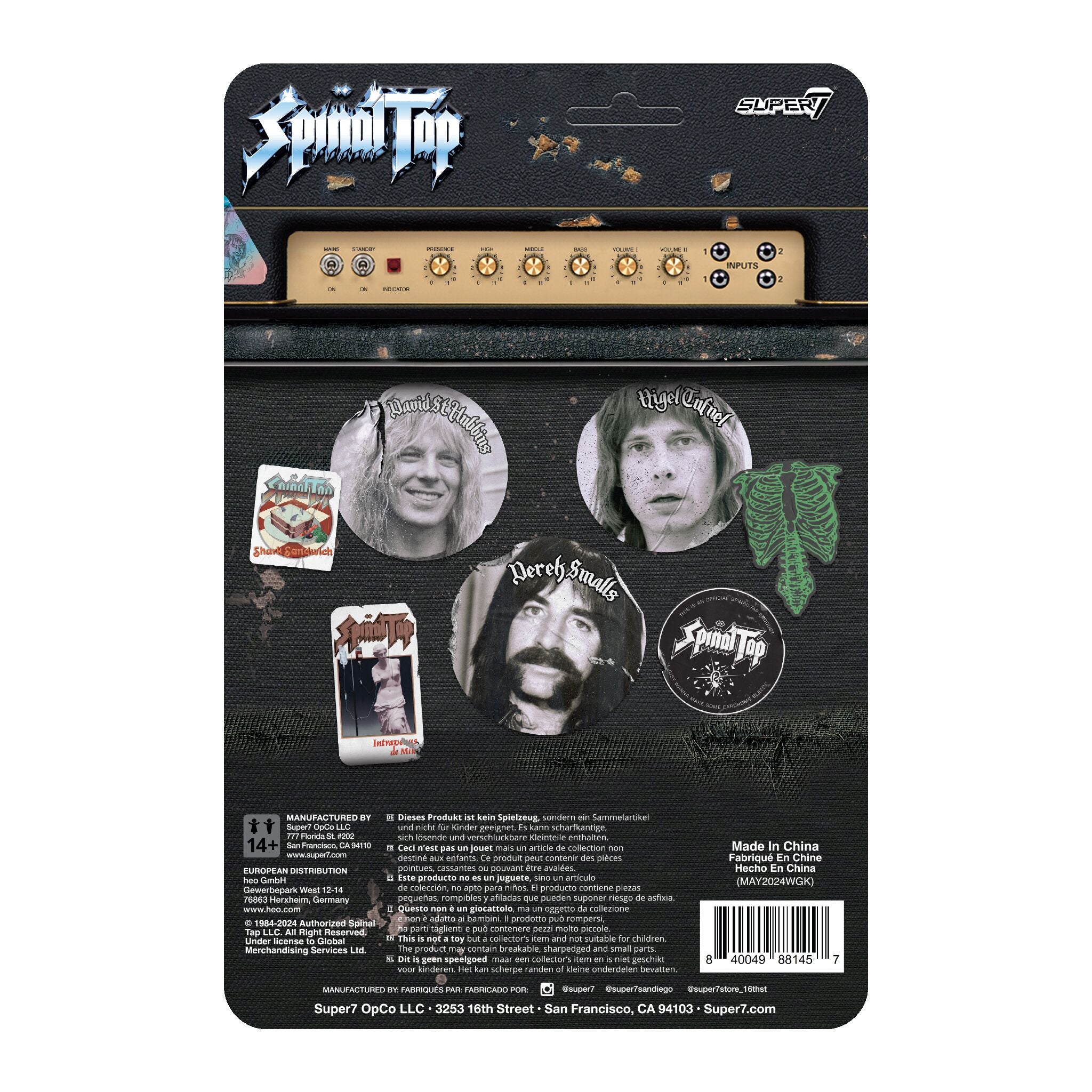 Spinal Tap: 3.75" Nigel Tufnel ReAction Collectible Action Figure & Guitar