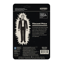 3.75" Vincent Price Glow in The Dark ReAction Collectible Action Figure w/ Glow in The Dark Raven