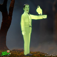 3.75" Vincent Price Glow in The Dark ReAction Collectible Action Figure w/ Glow in The Dark Raven