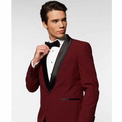 Hot Burgundy Tuxedo Opposuit