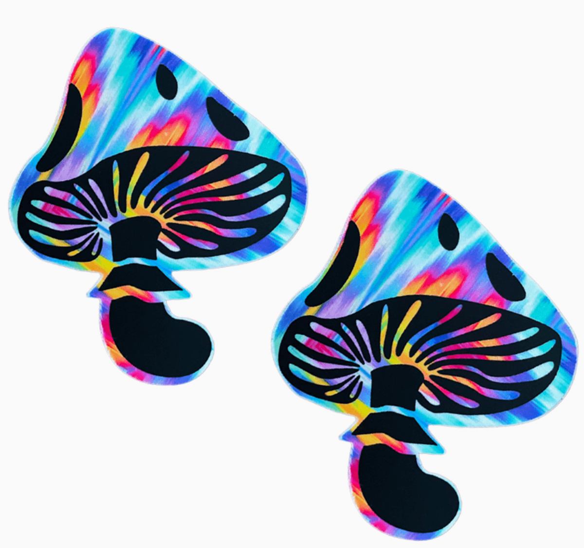 Aztec Rave Multicolor Blacklight Mushroom Pasties