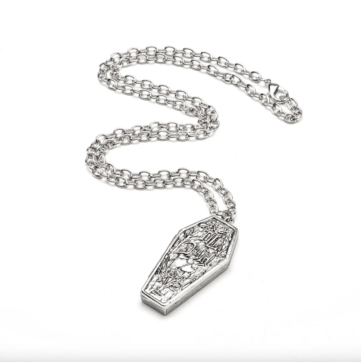 Til Death Coffin Pendant Necklace