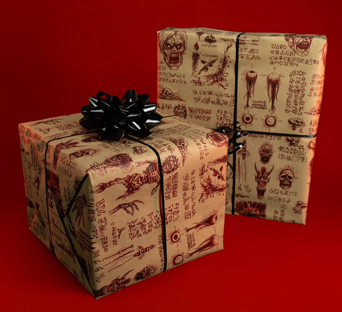 Wrapped in Terror Evil Dead 2 Necronomicon Wrapping Paper