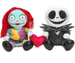 The Nightmare Before Christmas: Jack & Sally with Heart Phunny Plush