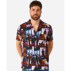 OppoSuits A Nightmare On Elmstreet Print Men's Short Sleeve Shirt