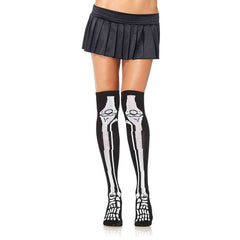 Acrylic Skeleton Over the Knee Socks