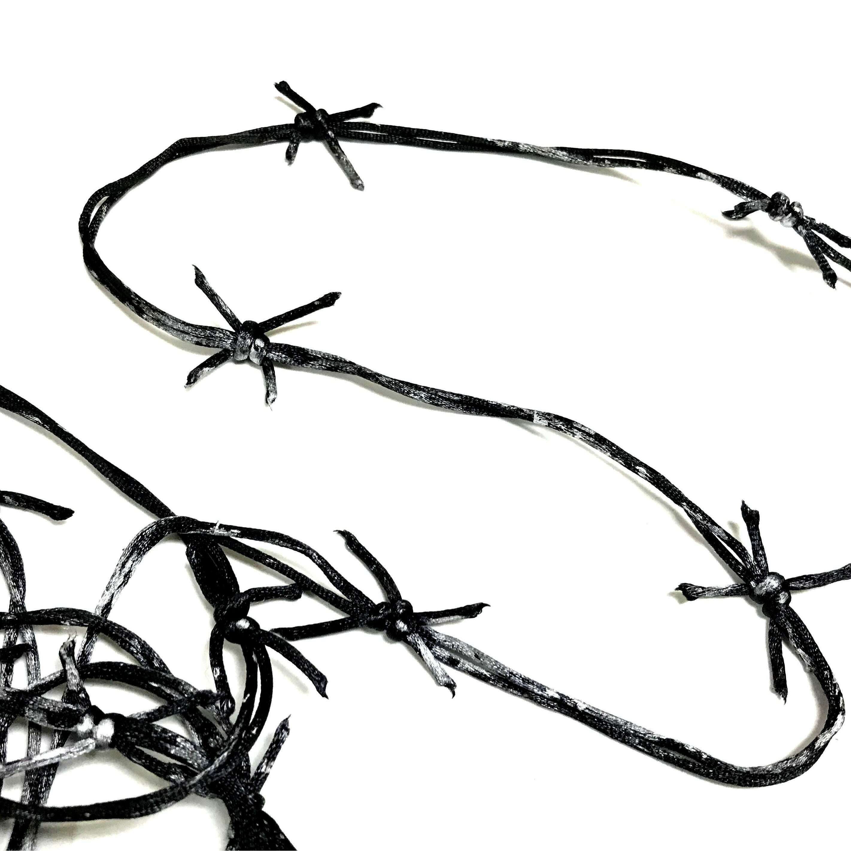 Actor-Safe Imitation Metal Barbed Wire 12ft - BLACK