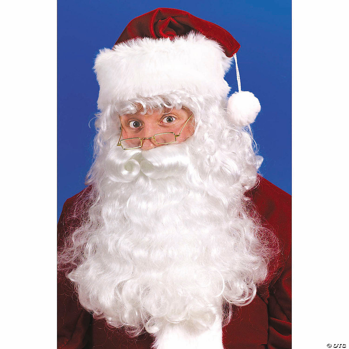 Synthetic Santa White Wig & Beard Set