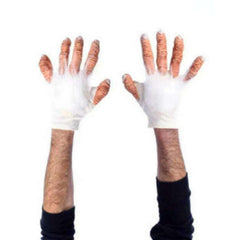 Albino Creepy White Gorilla Hand Gloves