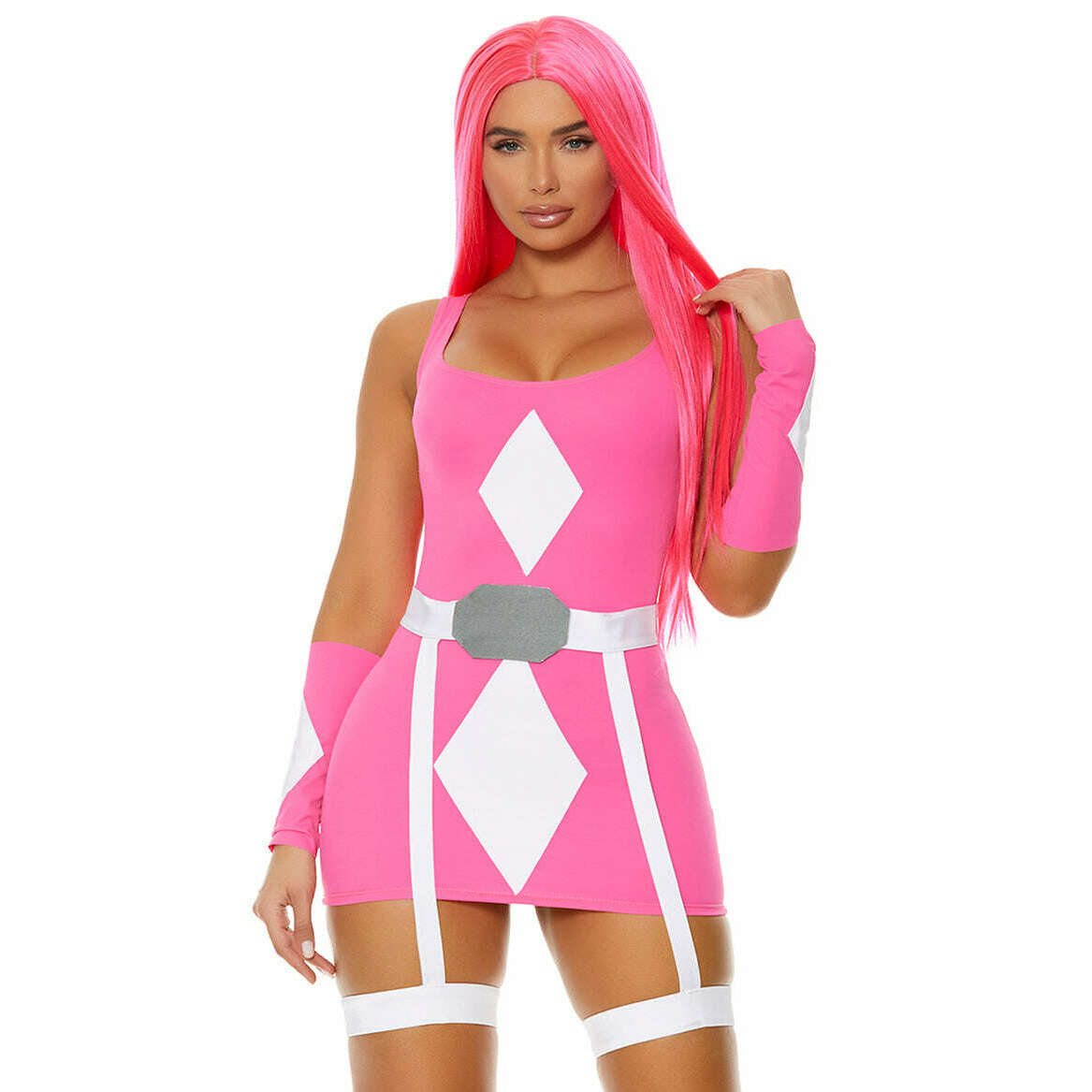 All That Power Sexy Pink Superhero Women's Costume