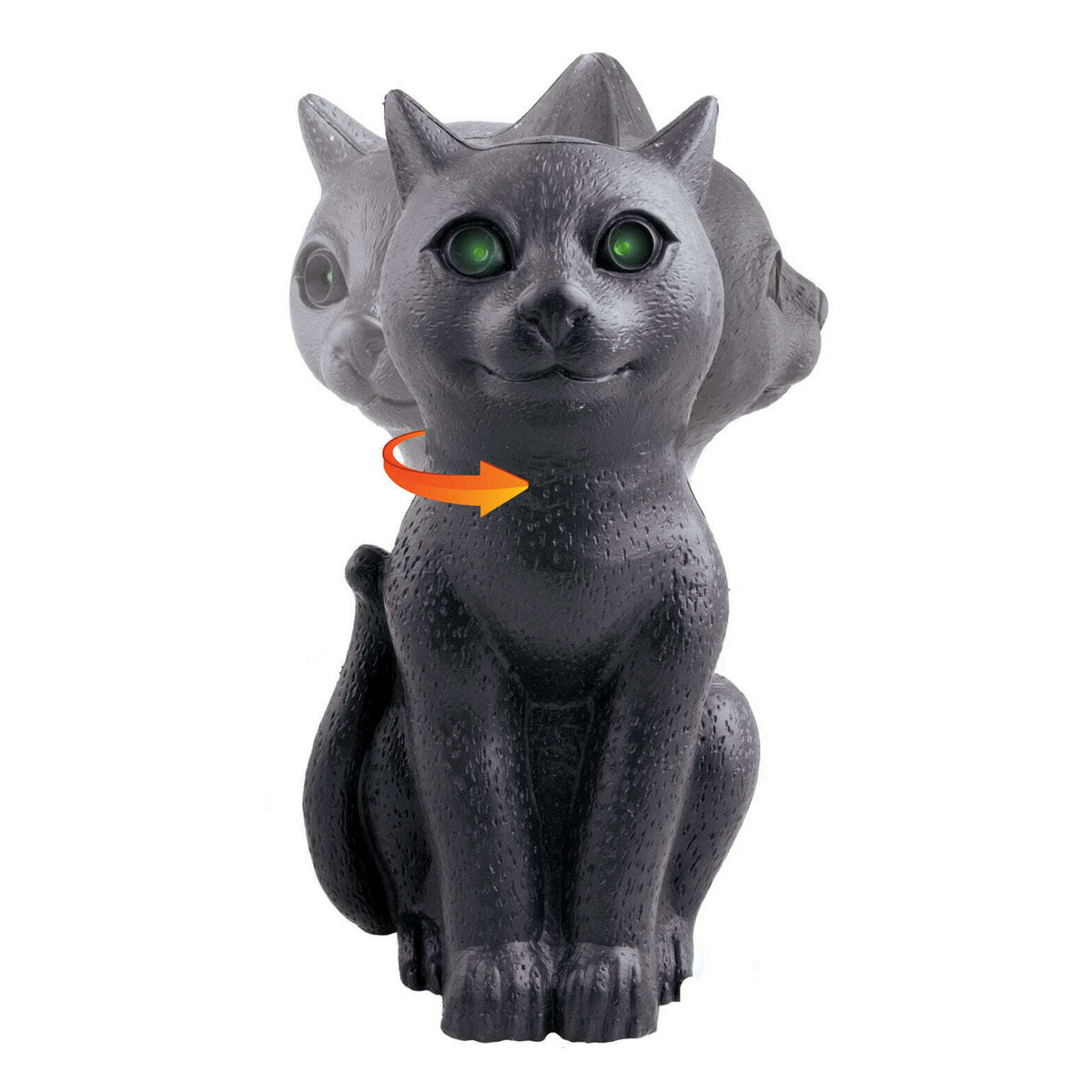 Animated Black Cat with Glowing Eyes and Sound Prop