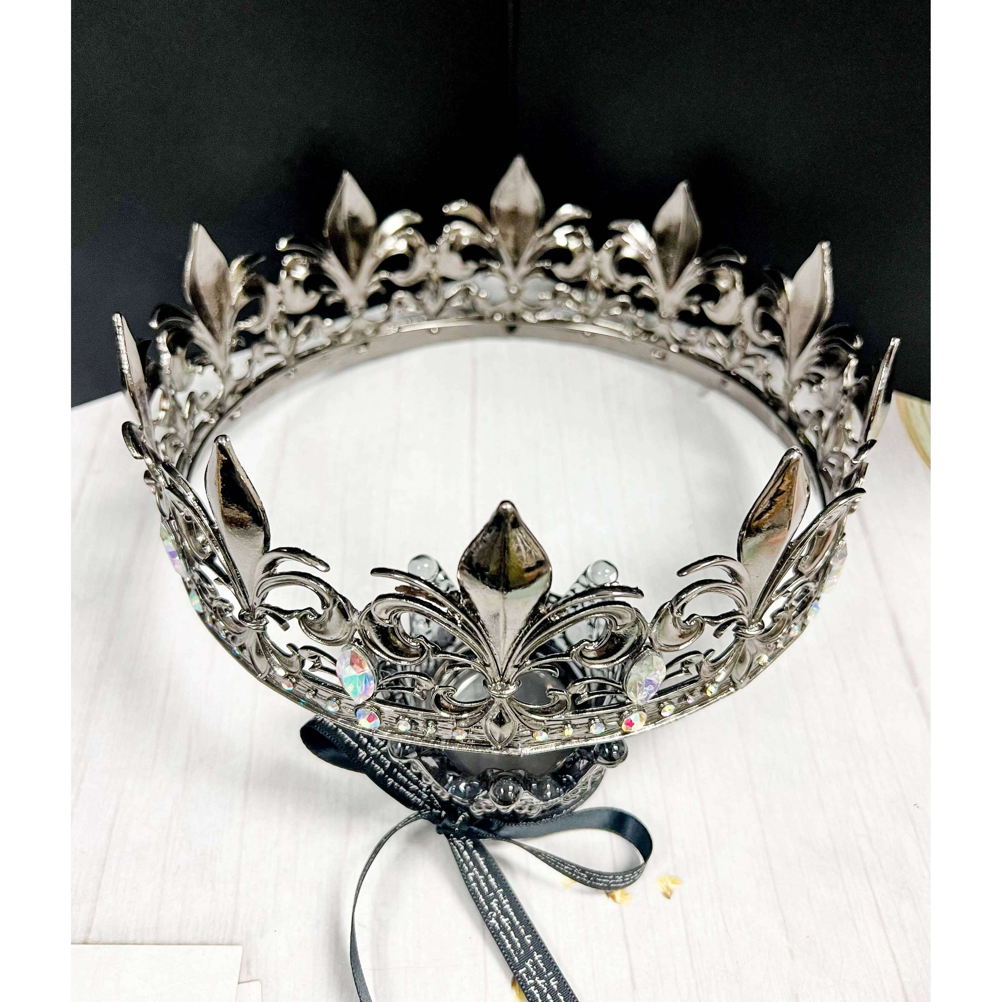 Antique Fleur De Lis Prince Crown