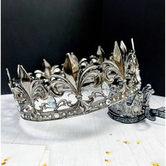 Antique Fleur De Lis Prince Crown