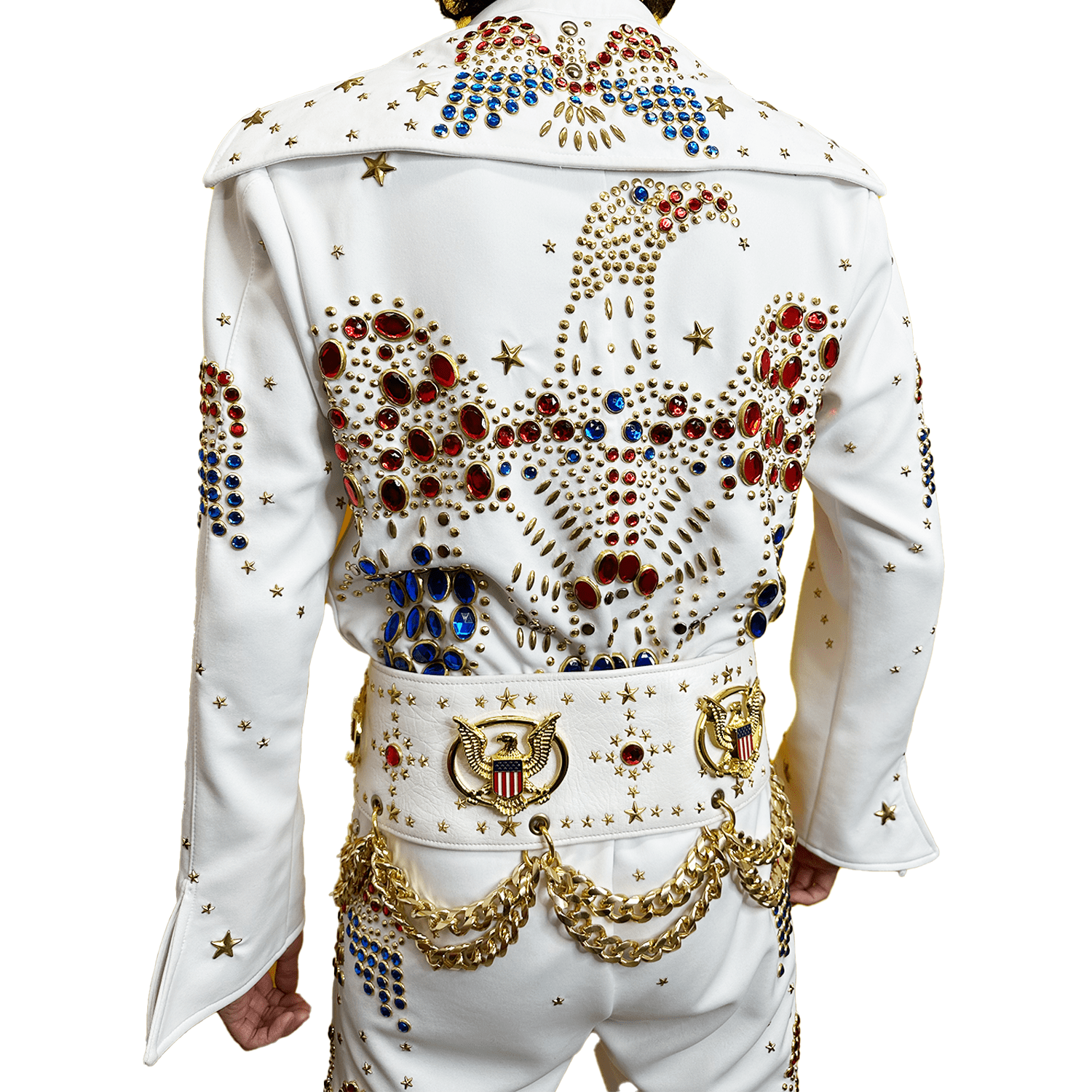 Authentic Professional Elvis Adult Costume w/ Rhinestones & Belt