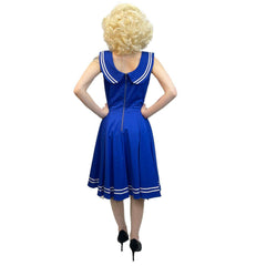 Authentic Vintage 1960s Blue Sailor Pinup Dress Women's Costume