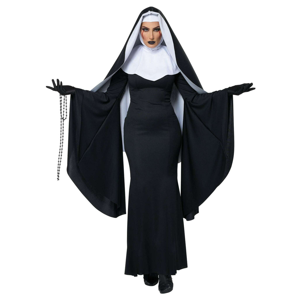 Bad Habit Nun Adult Costume with Black Face Covering