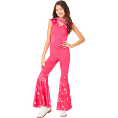 Barbie Pink Cowgirl Bellbottom Kids Costume