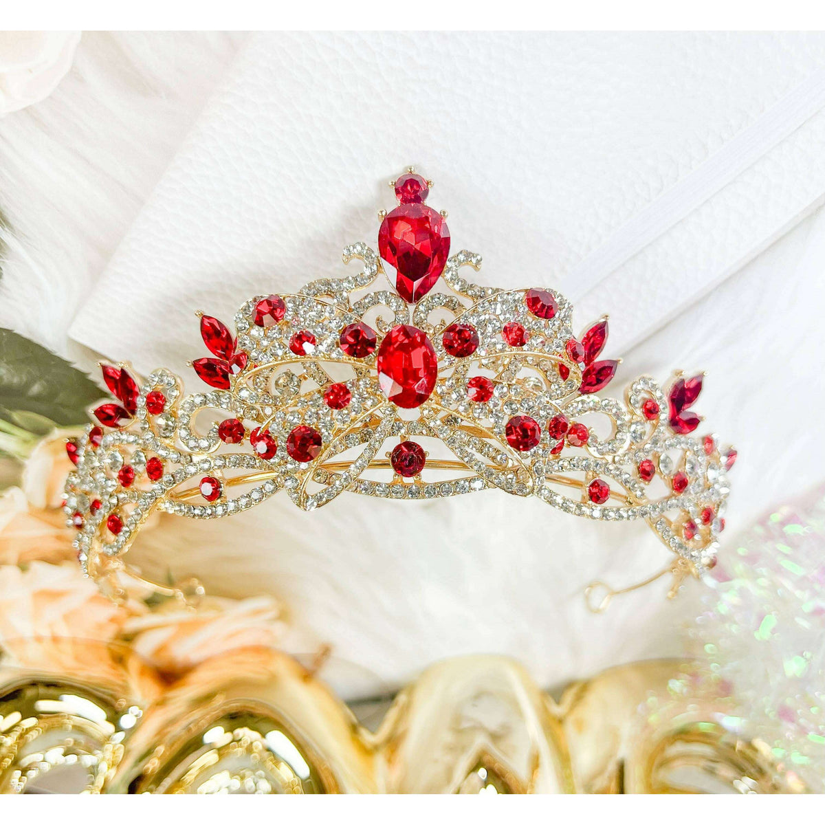 Baroque Bow Ruby Tiara