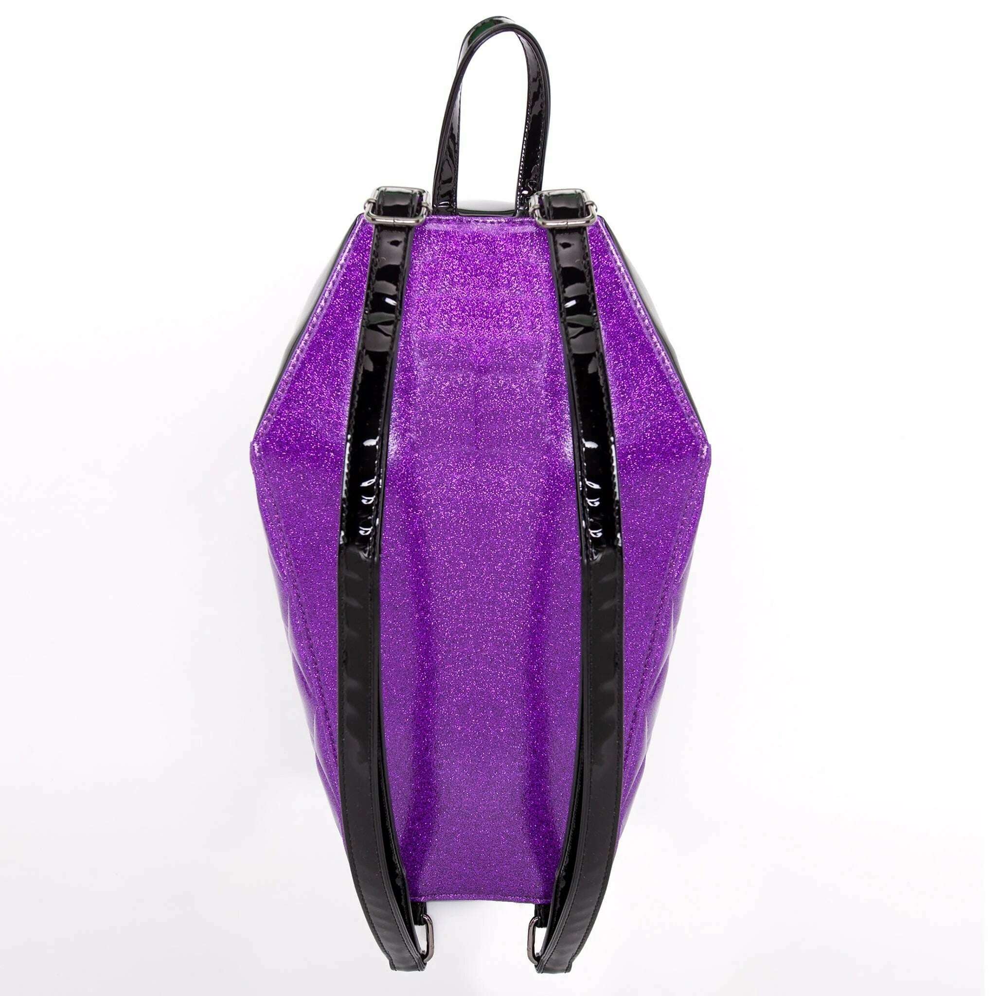 Bat Studded Quilted Coffin Backpack