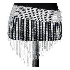 Beaded Fringe Stretchy Rave Belt