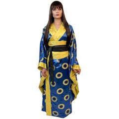 Beautiful Japanese Royal Blue Kimono Adult Costume