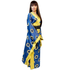 Beautiful Japanese Royal Blue Kimono Adult Costume