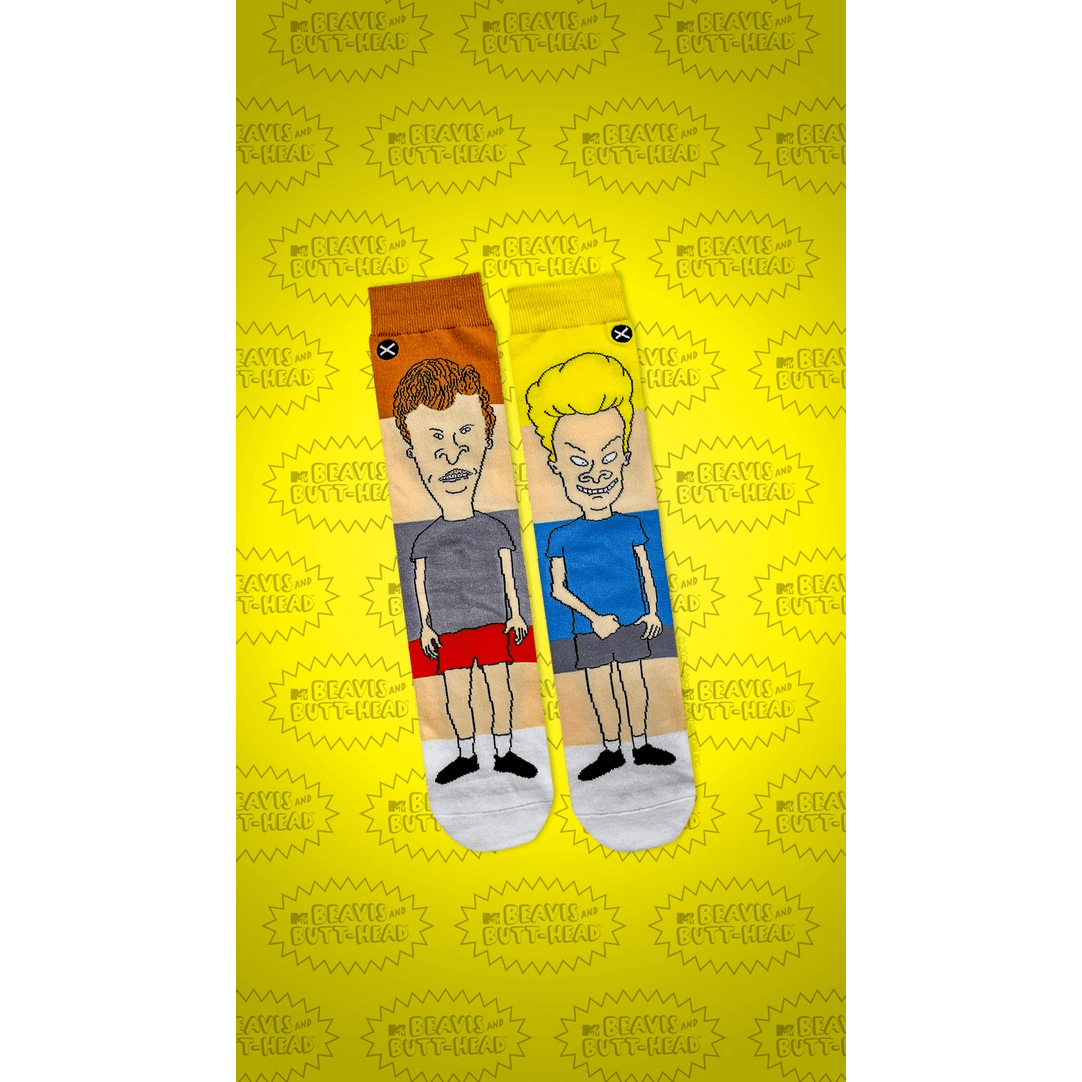 Beavis & Butthead 360 Crew Length Knit Socks