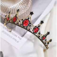 Black Crystal Pointed Ruby Tiara