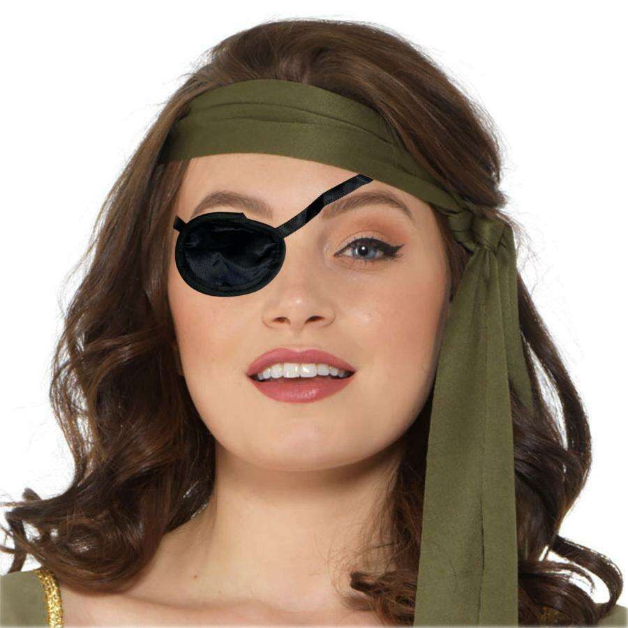 Black Satin Eye Patch