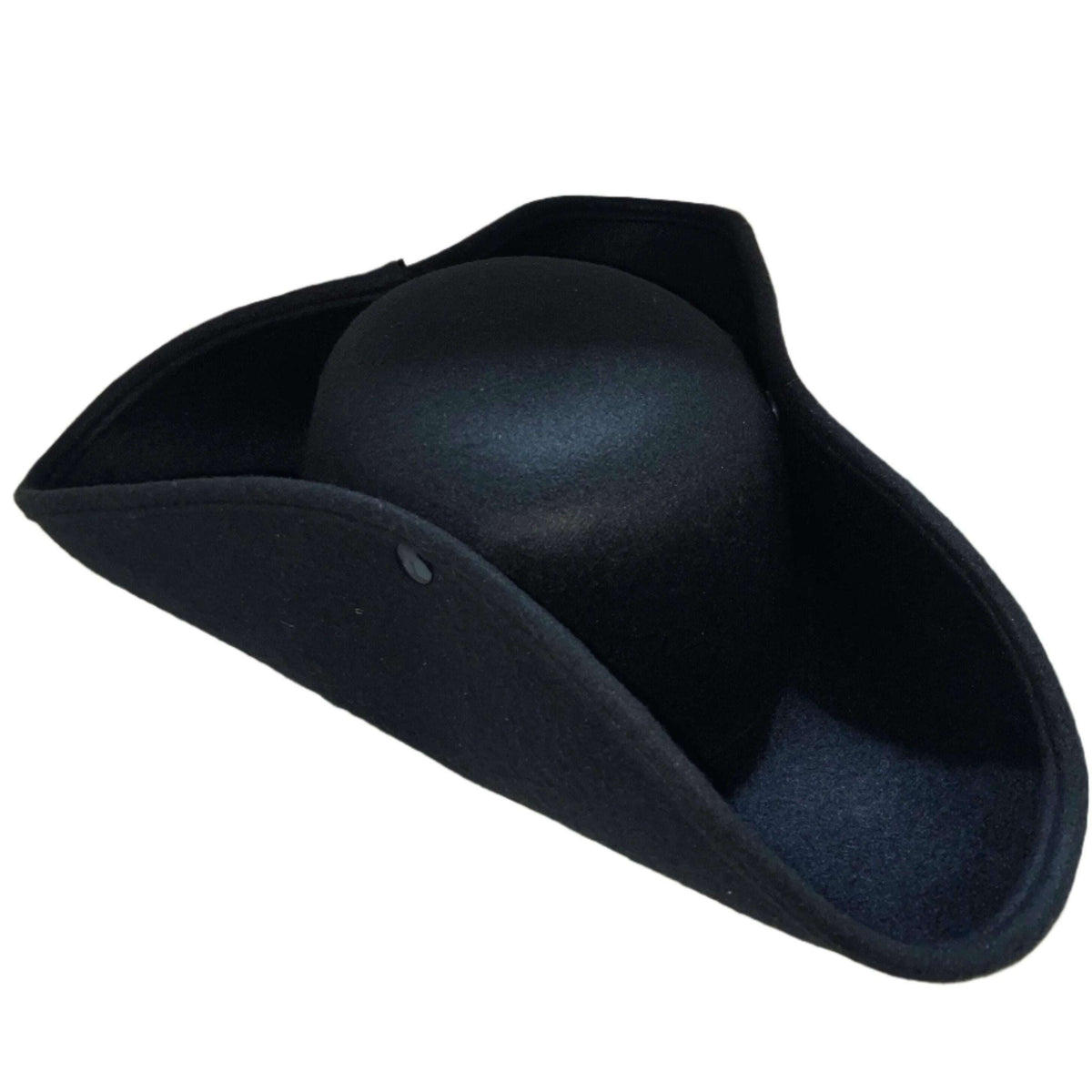 Black Wool Tricorn Hat