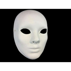 Blank White Papier Mache Mask