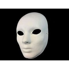 Blank White Papier Mache Mask