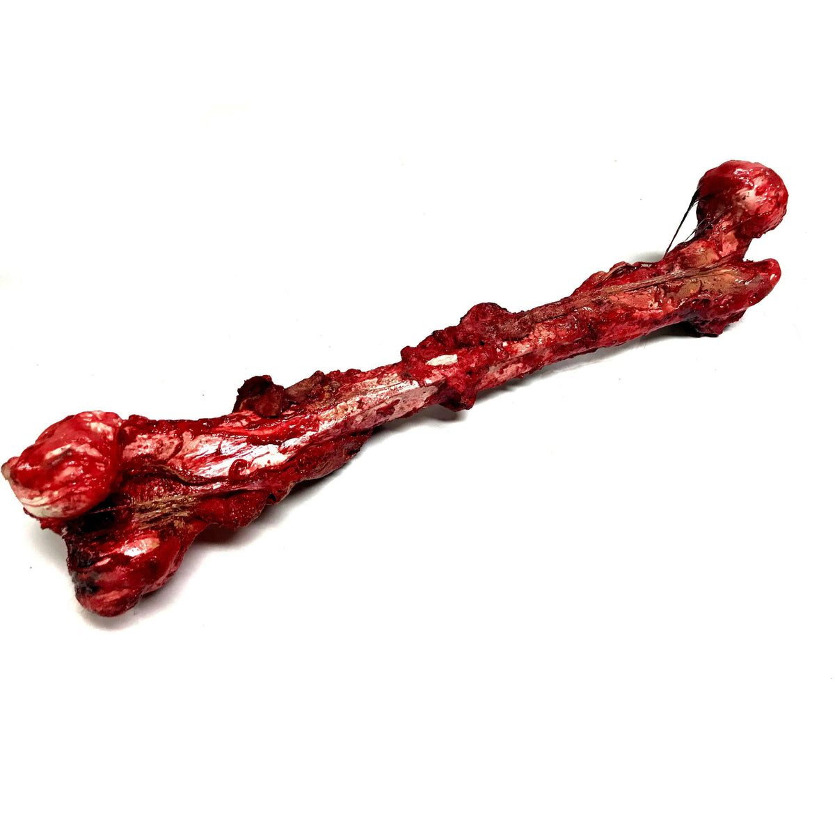 Bloody, Grisly Femur Bone Special Effects Prop with Realistic Skin and Gore