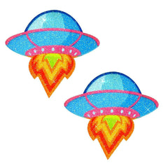 Blue UFO Glitter Cover Pasties