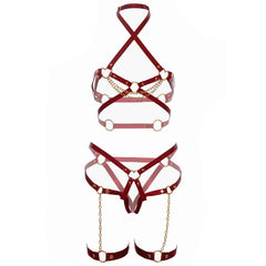 Bra Top & Thigh Harness Lingerie Set