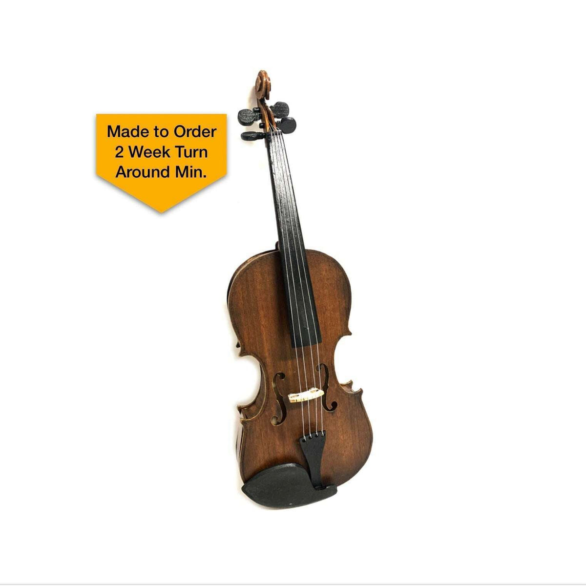 Breakaway Balsa Violin Smashable Stunt Prop - WALNUT