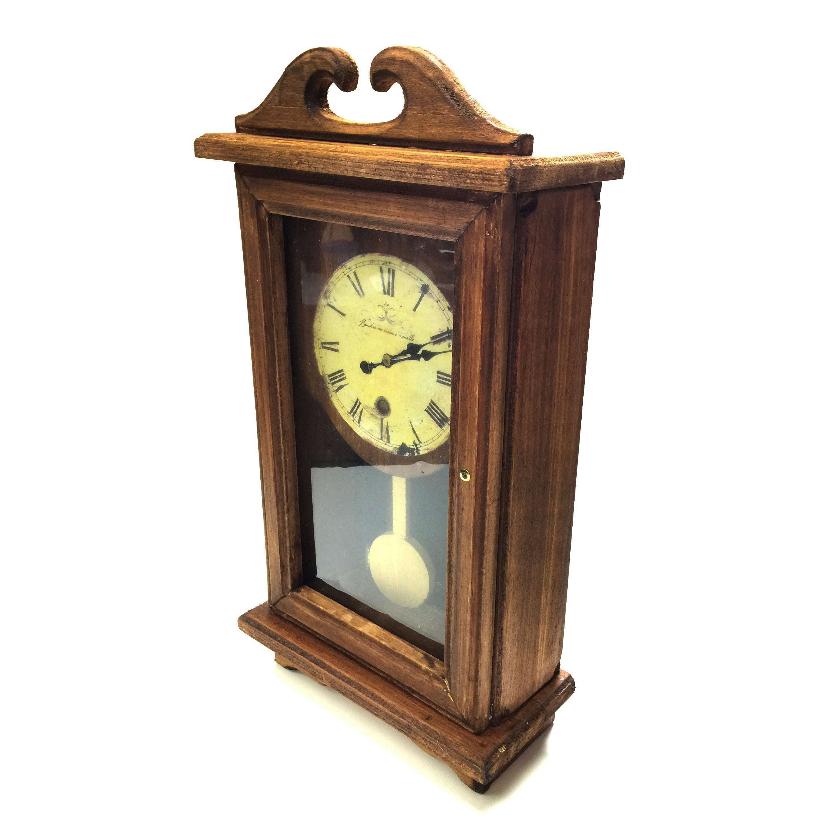 Breakaway Balsa Wood Clock - Regulator Style Antique Pendulum Stunt Prop