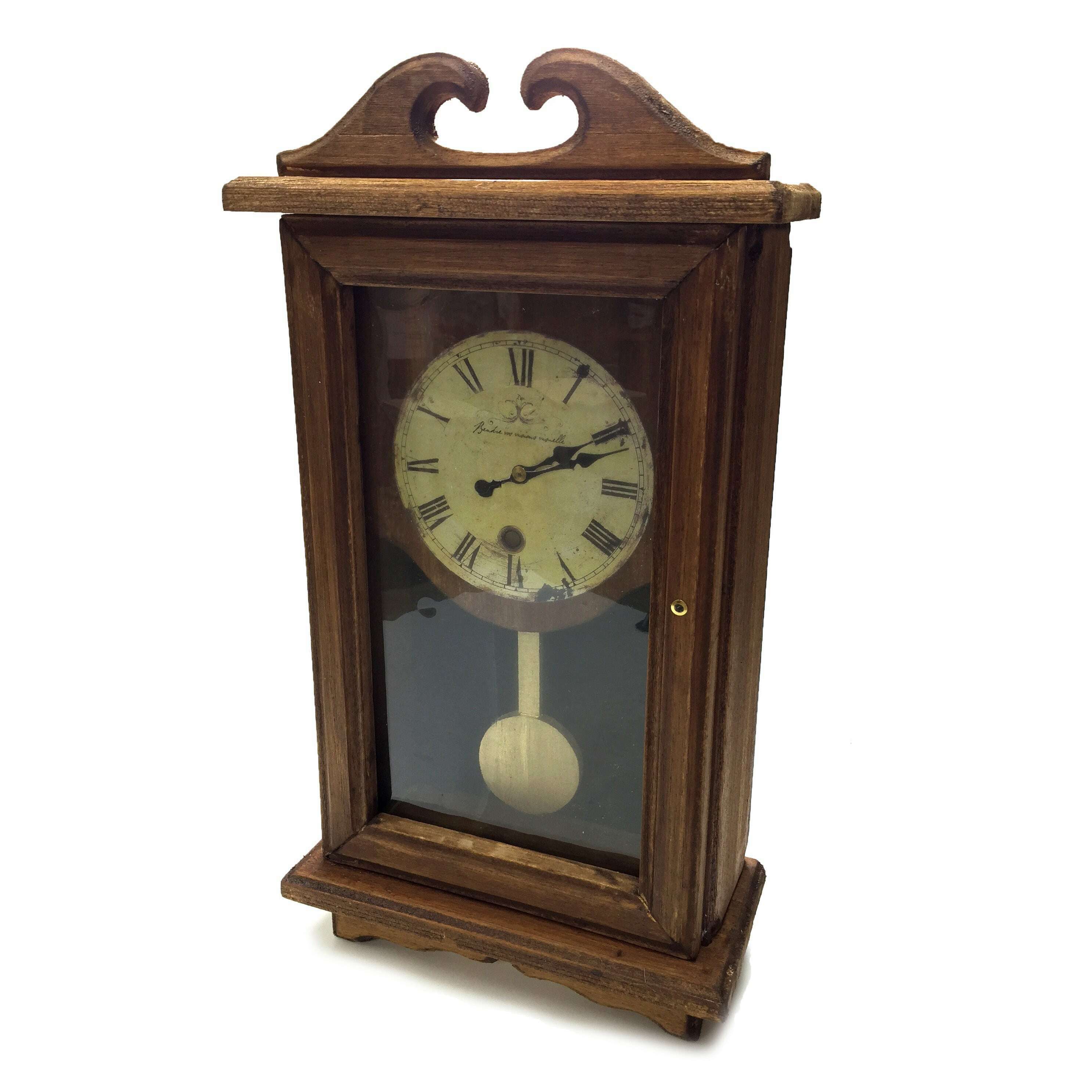 Breakaway Balsa Wood Clock - Regulator Style Antique Pendulum Stunt Prop