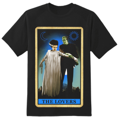 Bride & Frankenstein Tarot Card Men's T-Shirt