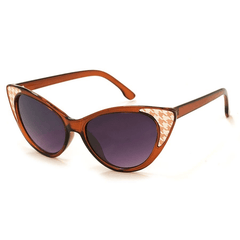 Brittany Houndstooth Frame Cat Eye Sunglasses