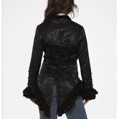 Brocade Military Style Women's Tailcoat Jacket