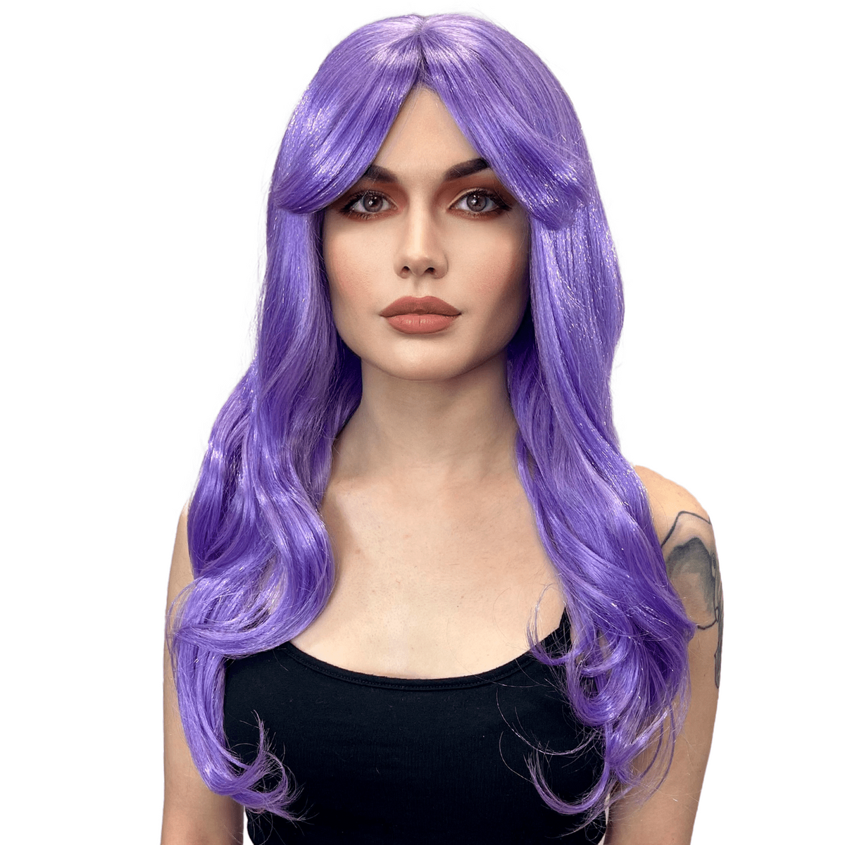 Burlesque Side Fringe Wavy Wig