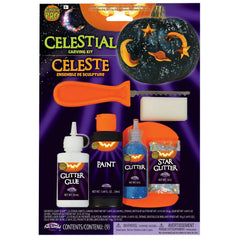 Celestial Pumpkin Carving Kit w/ Glitter, Glue and Paint