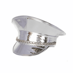 Chained Patent Leather Festival Captain Hat