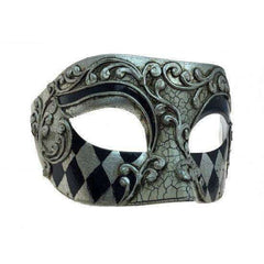 Checkered Venetian Male Mask