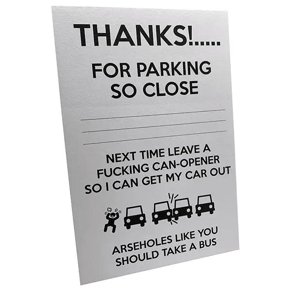 Cheeky Parking Memo Pad