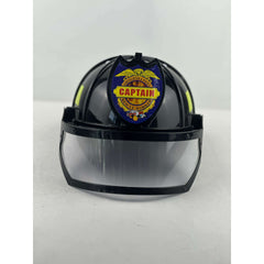 Child's Black Firefighter Hat w/ Eye Shield